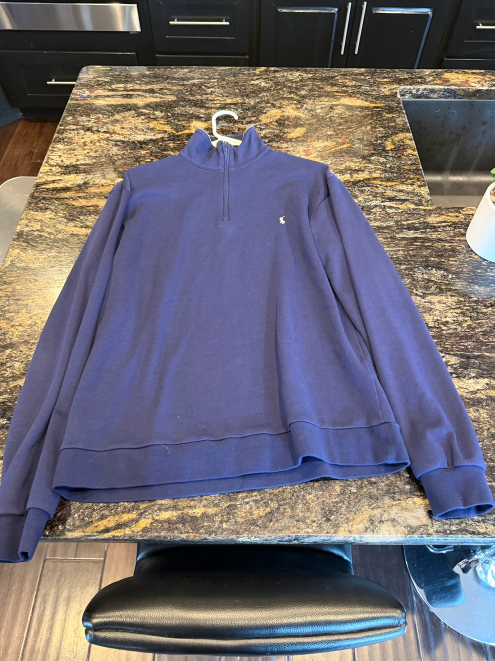 Ralph Lauren Men's Navy Half-Zip Pullover Polo Golf
